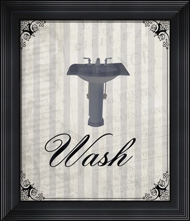 Framed Beloved Bath Grey 2 Print