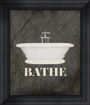 Framed Beloved Bath Black - Bathe Print