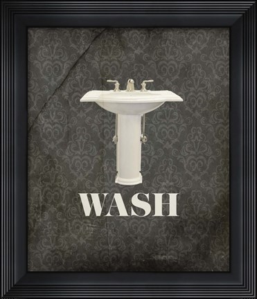 Framed Beloved Bath Black - Wash Print
