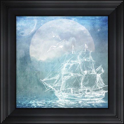 Framed Sailor Away Ship 1 Print