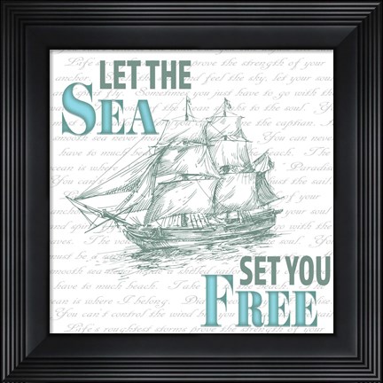 Framed Sailor Away Sign 1 Print