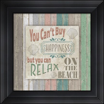 Framed Sea Side BoHo Sign 1 Print