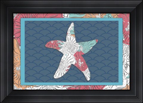 Framed Sea Side BoHo - Starfish Print