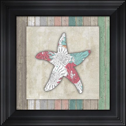 Framed Sea Side BoHo Frame - Starfish Print