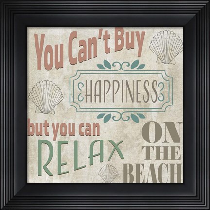 Framed Sea Side BoHo Sign 2 Print