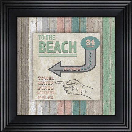 Framed Sea Side BoHo Sign 3 Print