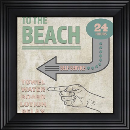 Framed Sea Side BoHo Sign 4 Print