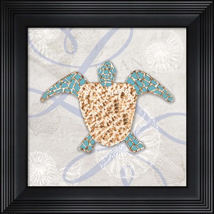 Framed Sea Side Gypsy - Turtle Print