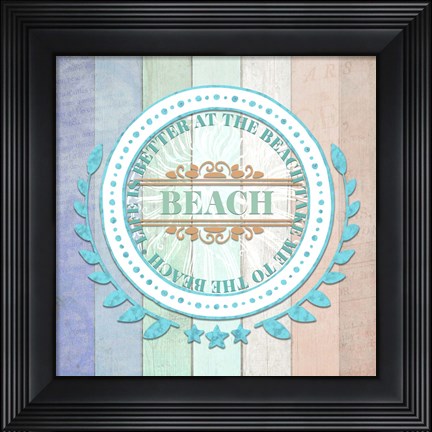 Framed Sea Side Gypsy V4 Sign 1 Print