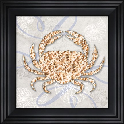 Framed Sea Side Gypsy - Crab Print