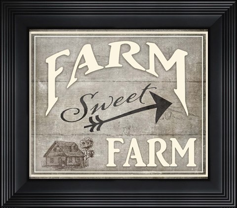 Framed Farm Sweet Farm Print