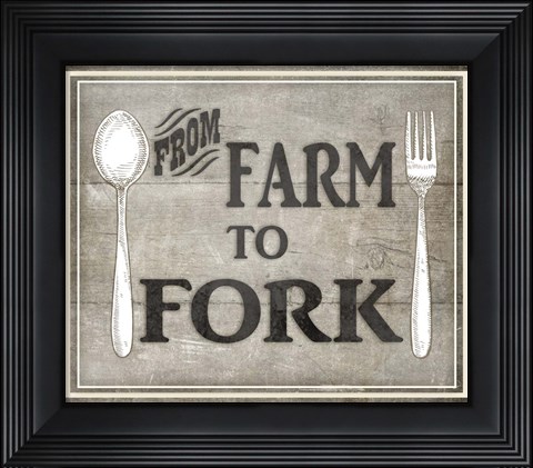 Framed Farm to Fork BK Print