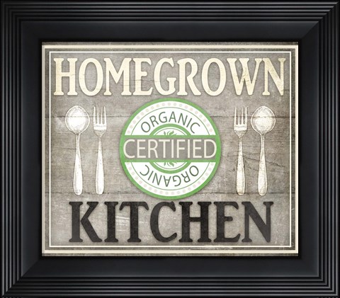 Framed Home Grown Kitchen Print
