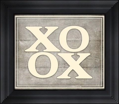 Framed Vintage Farm Sign - XOXO 2 Print