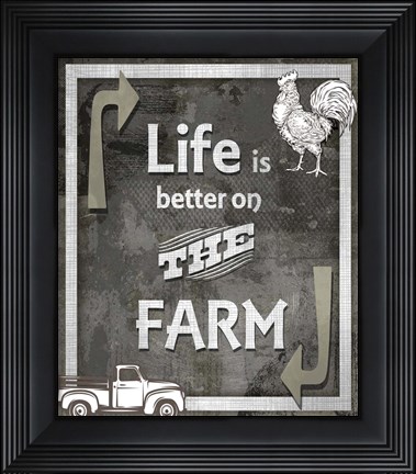 Framed Farm Sign Farm Sweet Farm 2 Print