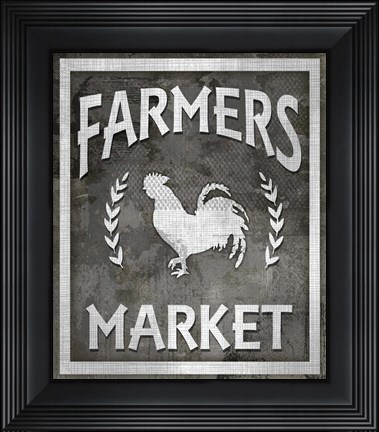 Framed Farm Sign Farmers Market 1 Print