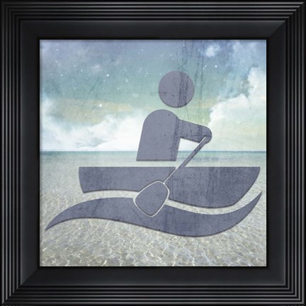 Framed Beach Signs Boating3 Print