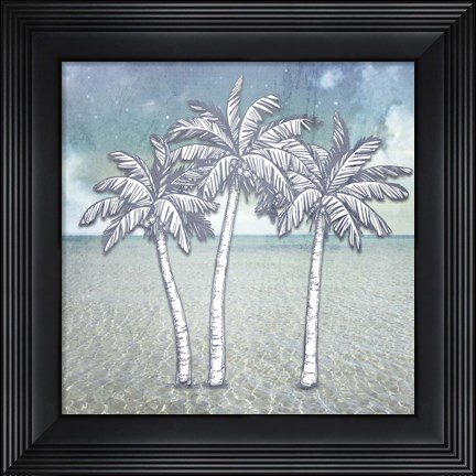 Framed Beach Signs PalmTrees Print