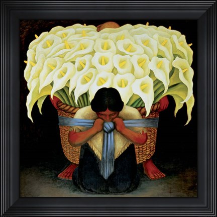 Framed El Vendedor de Alcatraces Print