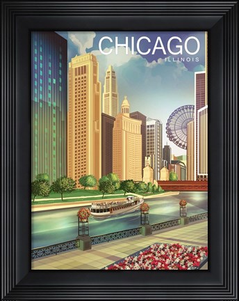 Framed Chicago 1 Print