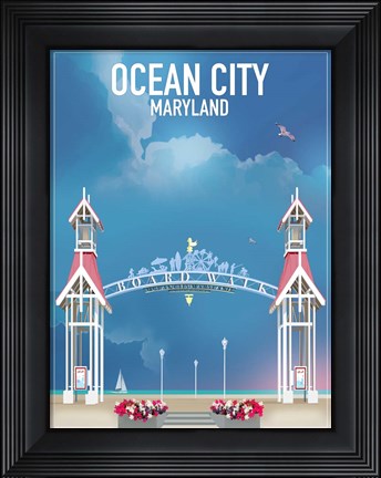 Framed Ocean City Maryland Print