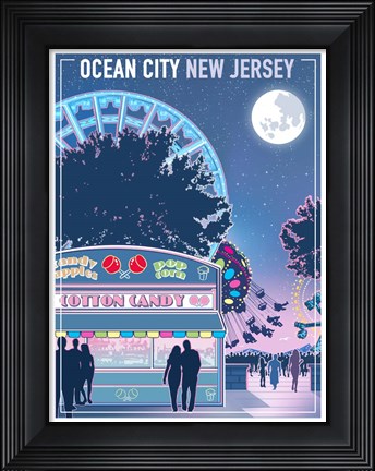 Framed Ocean City New Jersey Print