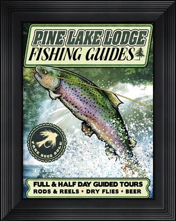 Framed Pine Lake Lodge Print