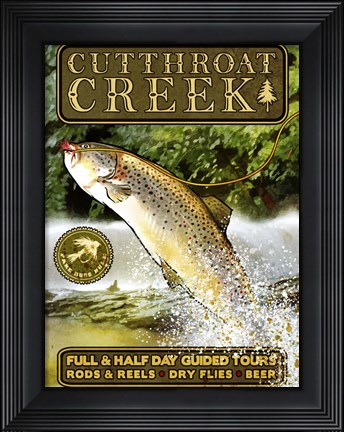Framed Cutthroat Creek Brown Trout Print