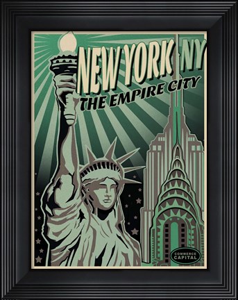 Framed Lady Liberty Print