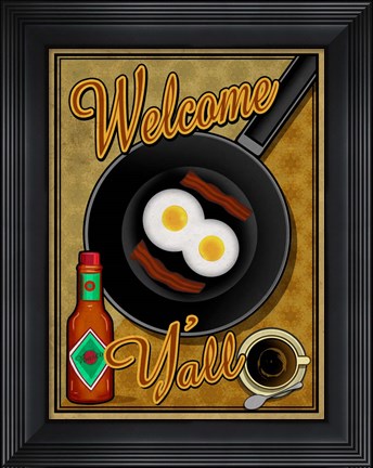 Framed Welcome Y&#39;all Print