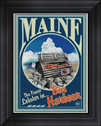 Framed Lobster Trap Print