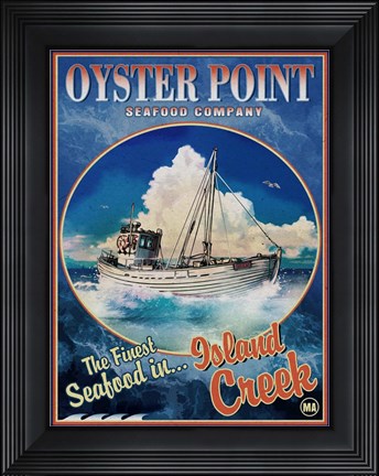 Framed Oyster Point Seafood Co. Print