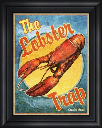 Framed Lobster Trap Print