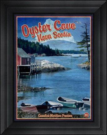 Framed Oyster Cove Nova Scotia Print