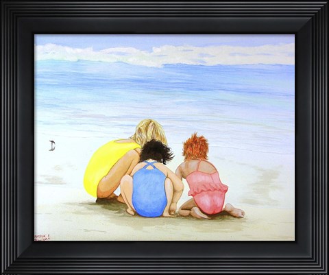 Framed 3 Lil Maids Print