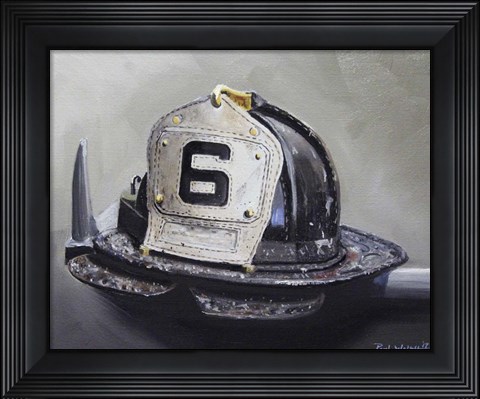 Framed Fire Helmet Print