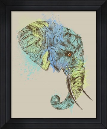 Framed Elephant King Print
