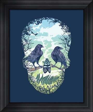 Framed Nature Skull Print