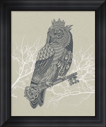 Framed Owl King Print