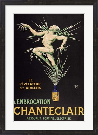 Framed L&#39; Embrocation Chanteclair Print