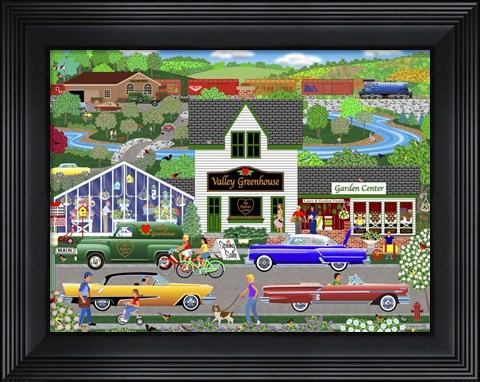 Framed Flowers From The Valley Print