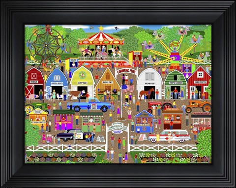 Framed Farm County Fair Print