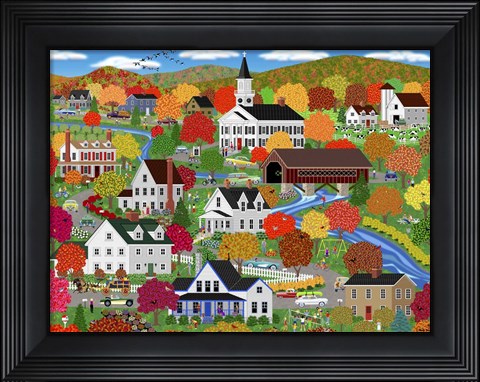 Framed New England Autumn Print