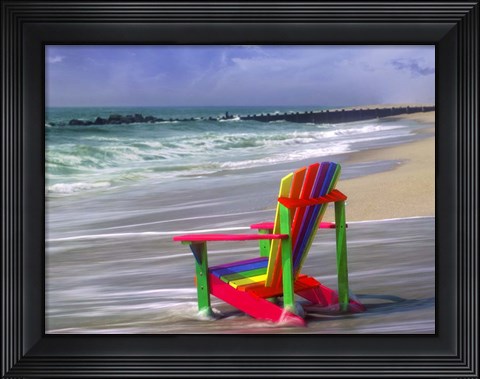 Framed Rainbow Chair Print