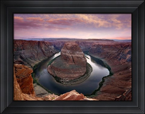 Framed Horseshoe Bend Dusk Print