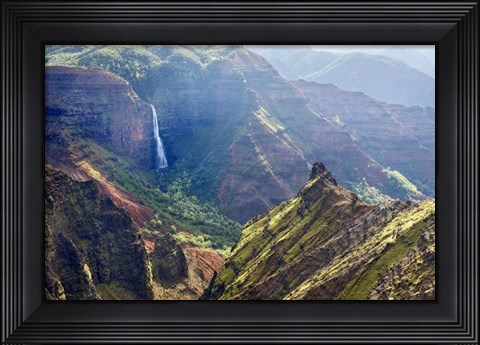 Framed Kauai Waimea Canyon Waipoo Falls Print
