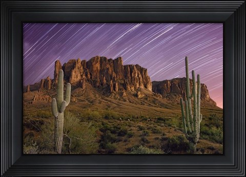 Framed Lost Dutchman Star Trails Print
