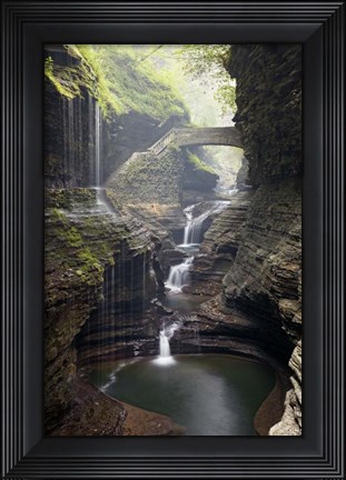 Framed Watkins Glen Rainbow Bridge Print