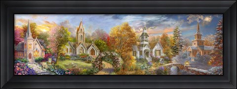 Framed Church for all Seasons Print