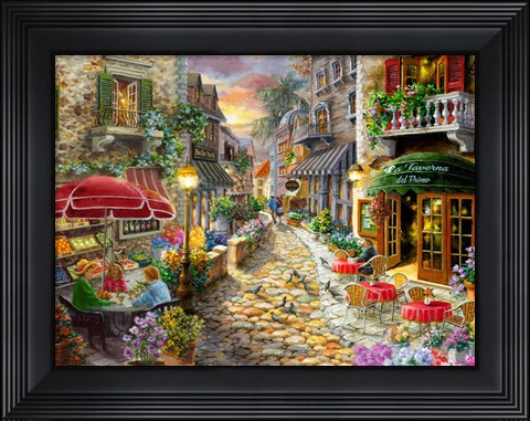 Framed Early Evening in Avola Print